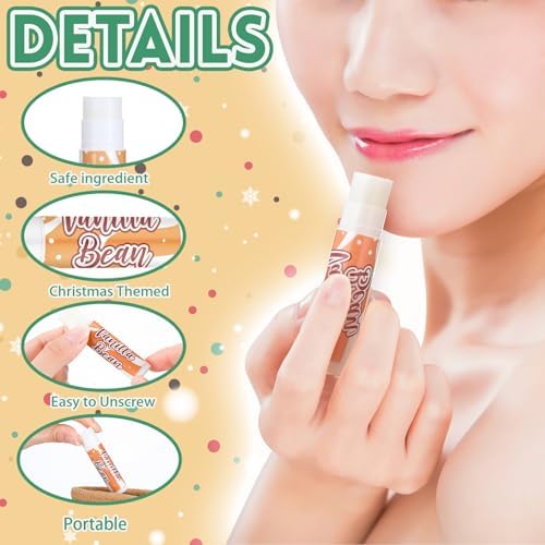 Loopeer 48pcs/24sets Christmas Hand Cream and Lip Balm Gifts for Women