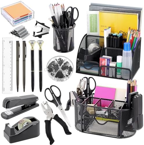 17 IN 1 Office Desk Organizer Set for Back to School Supplies