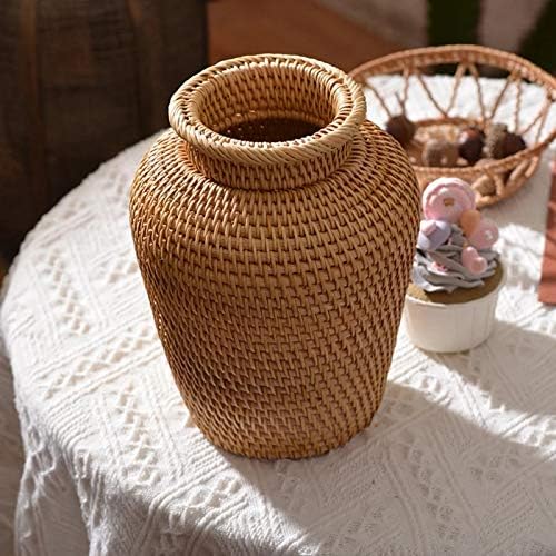 Autumn Rattan Woven Vase Art Vase Fashion Tabletop Decoration Plants