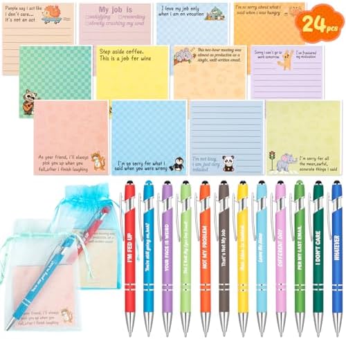 24PCS Employee Appreciation Gifts for Coworker, Funny Pens with