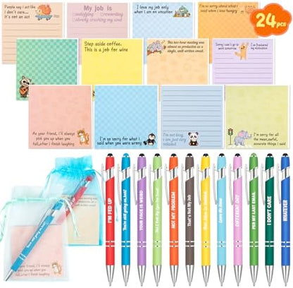 24PCS Employee Appreciation Gifts for Coworker, Funny Pens with