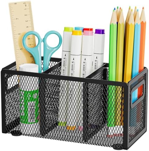 Marbrasse Mesh Pen Holder for Desk, Pencil Holder Desk Organizer 3