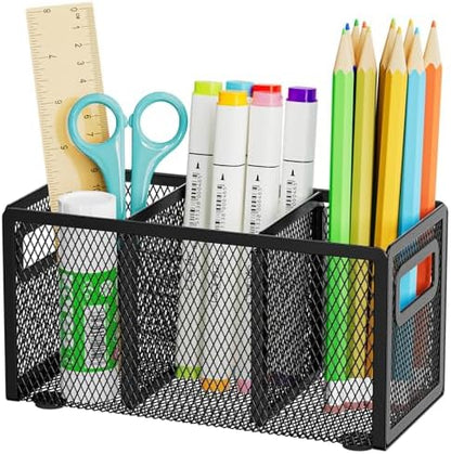 Marbrasse Mesh Pen Holder for Desk, Pencil Holder Desk Organizer 3