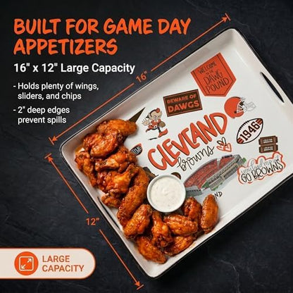 NFL Cleveland Browns Loco Fan Large Serving Tray w/Handles