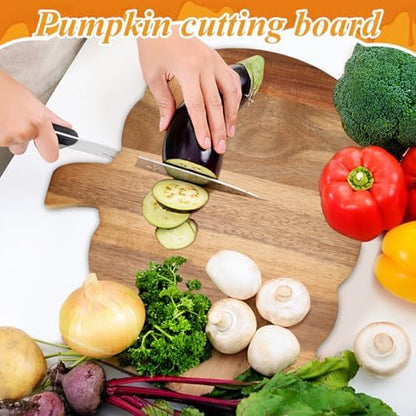 Halloween Pumpkin Kitchen Decor Wood Charcuterie Cutting Board Fall