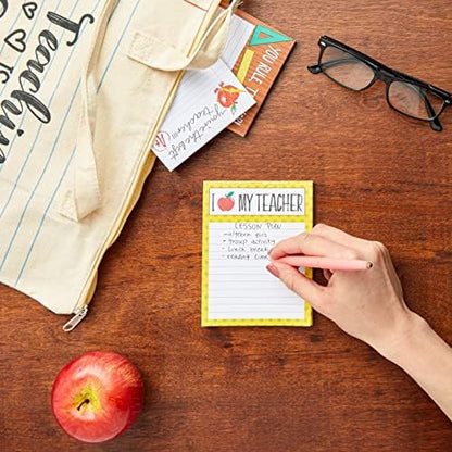 4-Pack Teacher Notepad Sets for Classroom Gifts, Professor