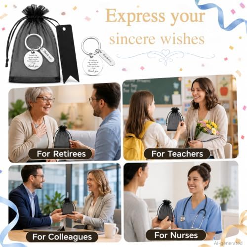 12 Pcs Team Appreciation Gifts Bulk for Coworker Staff Keychains