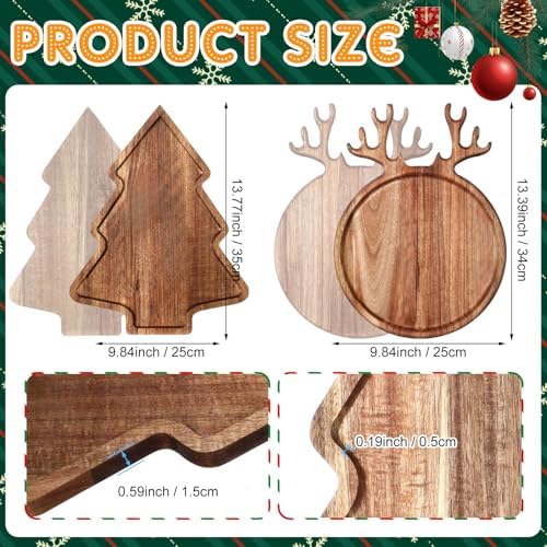 Umigy Christmas Charcuterie Board Wood Cutting Board