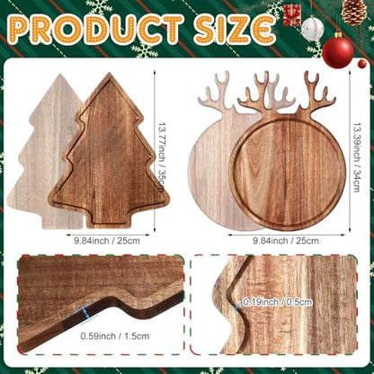 Umigy Christmas Charcuterie Board Wood Cutting Board