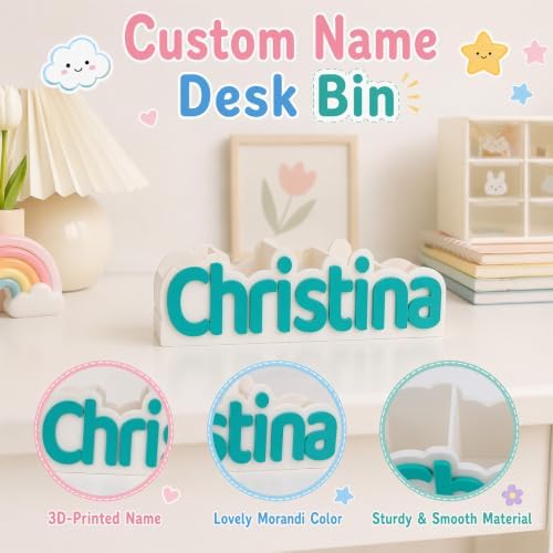 Personalized Name Desk Organizer 3D Printed Pen Pencil Holder
