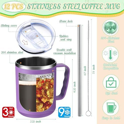 12 Sets Employee Appreciation Coffee Mug Gift 17oz Insulated Stainless