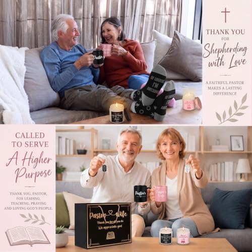 Aliceset 16 Pcs Pastor and Pastor Wife Appreciation Gift Set for Men