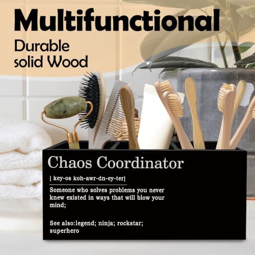 Black Chaos Coordinator Pen Pencil Holder for Desk, Thank You Gifts
