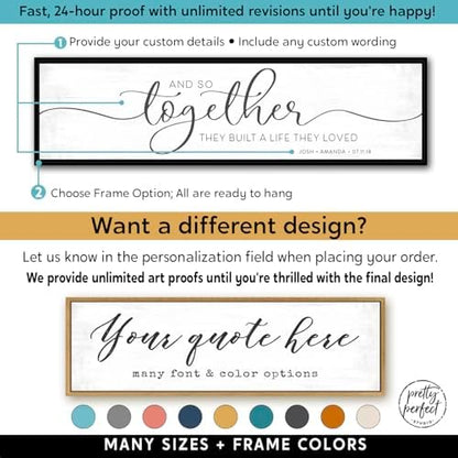 And So Together They Built a Life They Loved Canvas Wall Art Gift