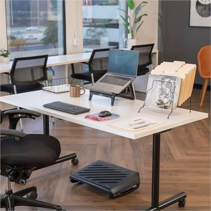Fellowes Workstation 3" Letter Desk Tray Organizer, Wire, Black