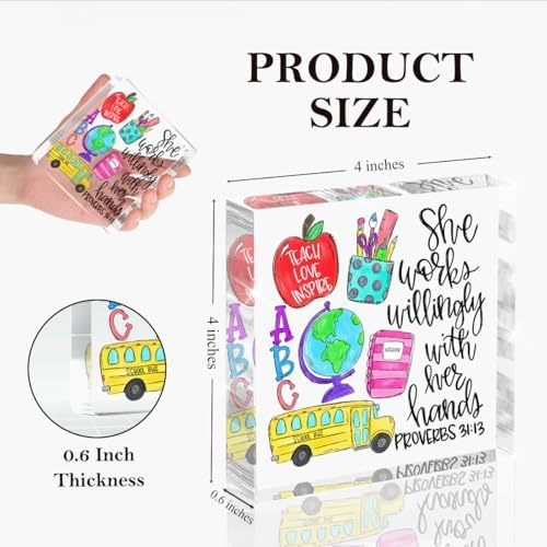 Teacher Desk Decor, Christian Teacher Appreciation Gifts, Best Teacher