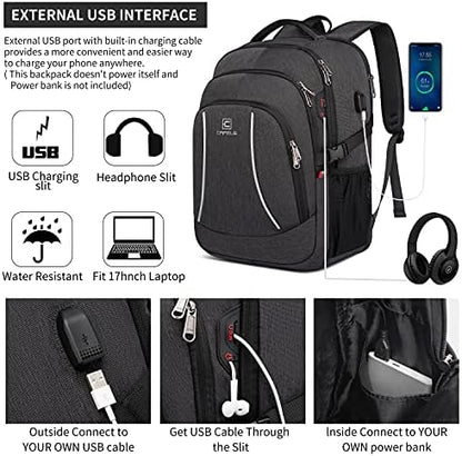 CAFELE Backpack,17.3in Durable Travel Laptop Backpack, College