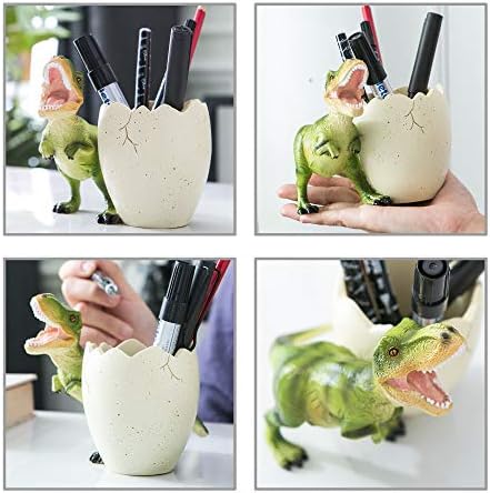 Dinosaur Pencil & Pen Holder for Desk, Kids Toothbrush Holder