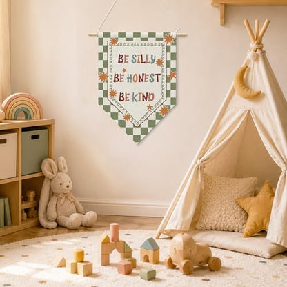 BCUANGD Inspirational Classroom Wall Art Decor, Be Silly Honest Kind