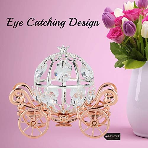 Matashi Rose Gold & Silver Plated Princess Pumpkin Coach Ornament w