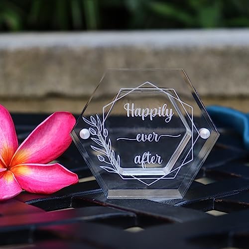 Engraved Wedding Ring Boxes for Ceremony Acrylic Ring Bearer Box for