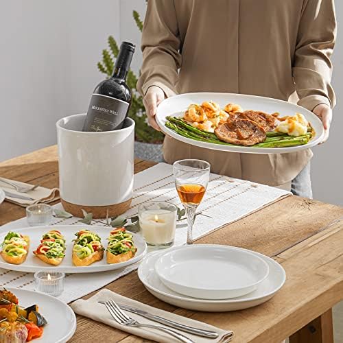 DOWAN Large Serving Platter, 16"/14"/12" Porcelain Platters for