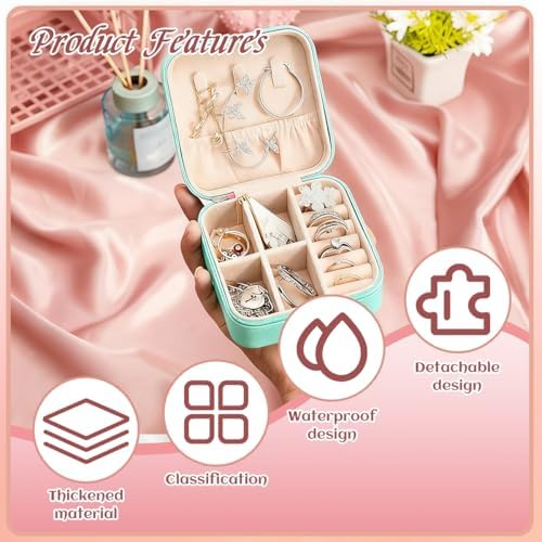 48 Pcs Mini Jewelry Travel Case Multi-Color for Rings Earrings,Wedding