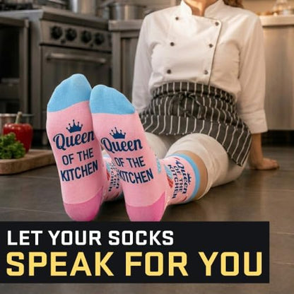 Cooking Gifts for Women, Men - Funny Baking, Chef, Grilling Socks