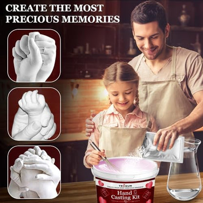 TECEUM Hand Casting Kit – Unique Gift for Couples, Family, Babies &