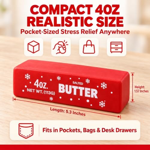 3PCS Christmas Crunchy Butter Squishy Pack, ASMR Fidget Sensory Toys
