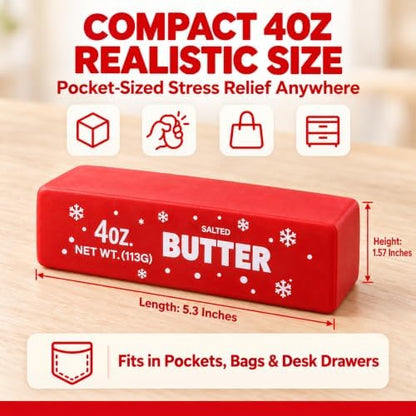 3PCS Christmas Crunchy Butter Squishy Pack, ASMR Fidget Sensory Toys