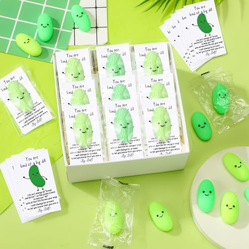 HyDren 25 Set Inspirational Pickle Gift Ball Bulk Motivational Card