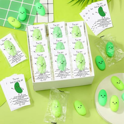 HyDren 25 Set Inspirational Pickle Gift Ball Bulk Motivational Card