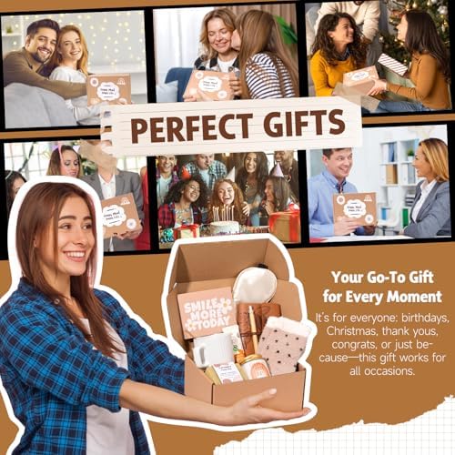 Gift Baskets for Women, 9pcs Unique Happy Birthday Gifts for Women