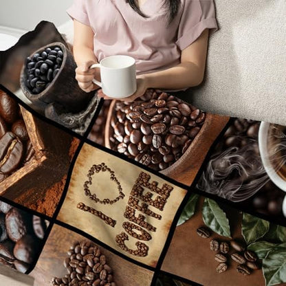 Coffee Blanket for Women Coffee Lover Gifts for Mens 50"x40"