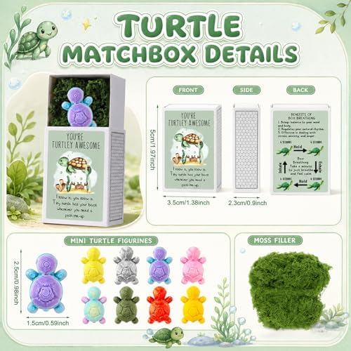 Wonderjune 96 Sets Positive Figures Gifts for Staffs, Metallic Turtle