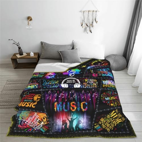 Music Gifts for Men Women,Music Blanket Gifts For Musical Lovers