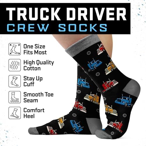 Truck Driver Gifts - Gifts For Truck Drivers, Trucker Gift, Fun Socks