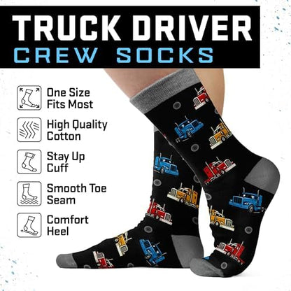 Truck Driver Gifts - Gifts For Truck Drivers, Trucker Gift, Fun Socks