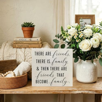 Friendship Family Wooden Signs - Friends Family Decor, Moving Away
