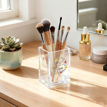 Thank You For Helping Me Grow Acrylic Cosmetic Pencil Holder Cup