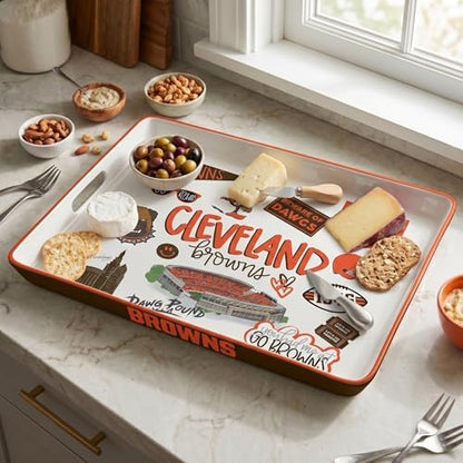 NFL Cleveland Browns Loco Fan Large Serving Tray w/Handles
