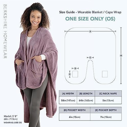 Berkshire Blanket PrimalushTM Wearable Blanket, Cozy Loungewear