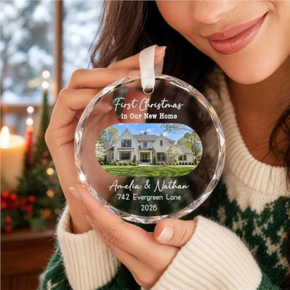 Personalized New Home Photo Ornament 2026, Housewarming Gift for