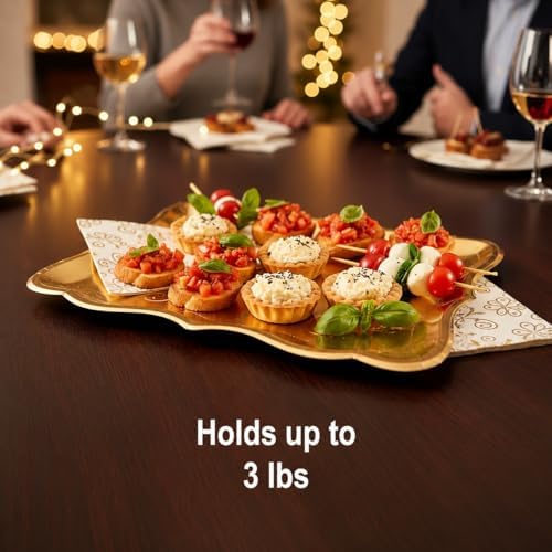 Gift Boutique 10 Gold Rectangle Trays for Dessert Display Table