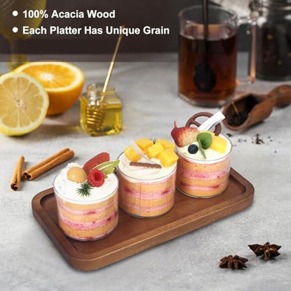 Acacia Wood Serving Tray Decor Small Cheese Charcuterie Boards Wooden