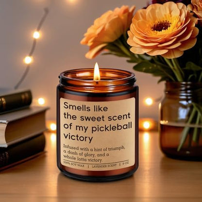 GSPY Candle, Pickleball Gifts for Women, Men - Pickle Ball Accessories