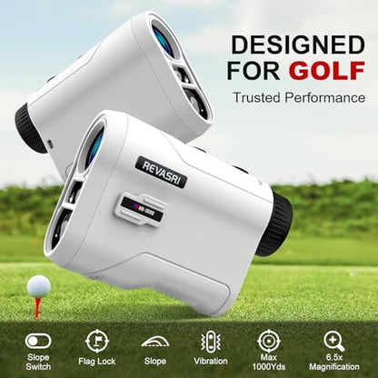 REVASRI Range Finder for Golf, Slope, Pin Lock Vibration 1000Y
