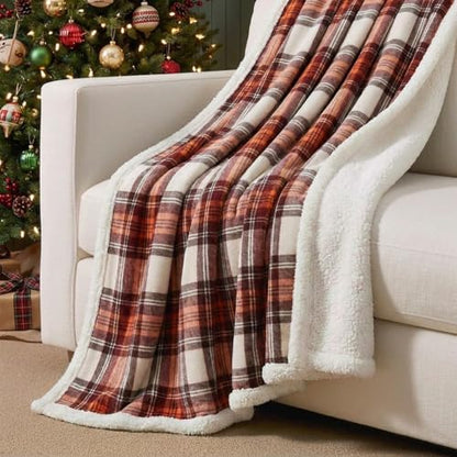 Eddie Bauer - Sherpa Reverse Throw Blanket for Bed or Couch, 50 x 60