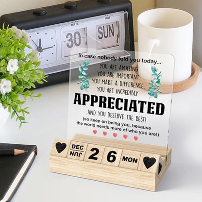 Inspirational Appreciation Thank You Gift - Motivational Wooden